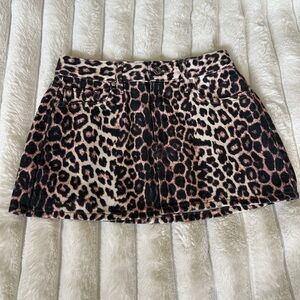 PACSUN Leopard Print Mini Skirt